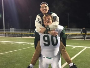 While acting in high school, Nick Babin and Joe Drinkwalter were also teammates on  the West Ferris senior football team.