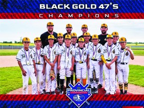 The Black Gold 47's won the Tier 1 U11 Alberta Baseball Provincial Championship in Beaumont, July 31. (Black Gold Baseball)