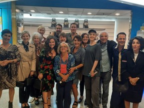 Gerry Mendicino, third from the right, poses with the cast of My Big Fat Greek Wedding 3.