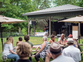 The Cultural Collective is presenting Music in MacNaugton at Exeter's MacNaughton Park on Thurs., Aug. 18 from 7-8 p.m., featuring the Huron Honour Band. Above in this file photo, Grand Bend's Jordan Grainger performs in the pavilion at the 2019 HuronSound Music and Arts Festival.