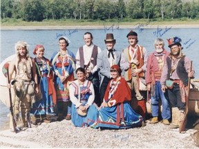 1992 Bicentennial Crew – Although numbered at nine, it appears 10 are in the photograph – some named some not. Regardless, the Lakehead University voyageurs are on banks of Peace River after a challenging three-month, 3,200-mile paddle from Winnipeg to Peace River – Phase 3 of the Sea-to-Sea project that began with an idea in 1988 and first launched in 1989. Purpose – not only recreate Sir Alexander Mackenzie’s first crossing of America north of Mexico, but also to celebrate Canada’s 125th birthday.