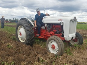 Cameron Vos, 12, of Alvinston, took part in the Chatham-Kent Plowing Match, held Aug.  13 at Jim DeBrouwer's farm in the Blenheim area.  Twenty-one participants competed in various categories during the 85th annual event.  Trevor Terfloth/Postmedia