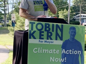 Tobin Kern says Sault Ste. Marie needs to become an environmental leader and he is the mayoral candidate who can answer the call to action to better respond to climate change.  ELAINE DELLA-MATTIA
