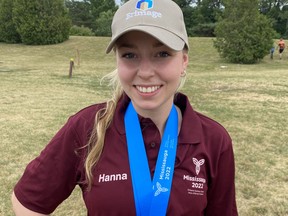 Hanna Pacheco, 19, of Simcoe won two silver medals in archery competition at the 2022 Ontario Summer Games, held July 21-24 in Mississauga.  CONTRIBUTED