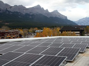 The solar system on the roof of Elevation Place consisting of 931 panels and producing 372.4 kW of power was installed last year. The system offsets approximately 24 percent of the power usage at Elevation Place. Photo Marie Conboy.