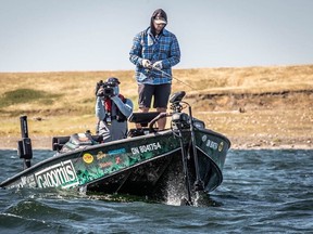 Anglers battled strong winds and rough water at Lake Oahe, South Dakota this past weekend.