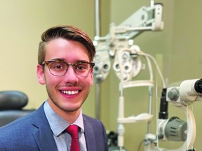 Dr. Andrew Krein, a third-generation optometrist who grew up in Devon, is moving home to join the family business at the Devon Eye Clinic. (supplied)