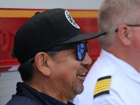 Chief Peter Powder of the Mikisew Cree First Nation attends the official opening of the Fort McKay Fire Hall on Saturday, June 10, 2022. Vincent McDermott/Fort McMurray Today/Postmedia Network