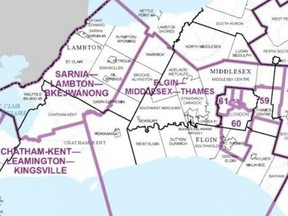 A federal government commission has proposed new riding boundaries for Ontario, including changes to ridings and the names of ridings in Southwestern Ontario. (Handout/Postmedia Network)