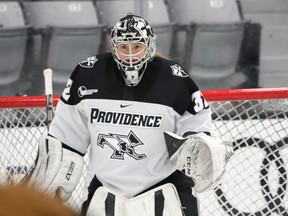 Mireille Kingsley in action with the Providence College Friars.