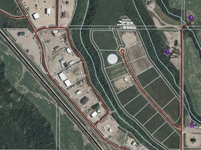 The site at 85 knox road is outlined with a red circle.