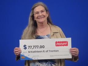 Kathleen Rankine of Quinte West is $77,777 richer after winning the top prize with Instant Diamond 7s.