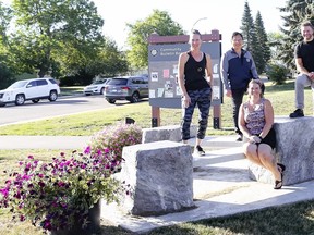 This week, the Town of Stony Plain unveiled the new and improved Oatway Park featuring the community's first functional public art bench by local artist Wendy Siebert. Photo courtesy of the Town of Stony Plain.