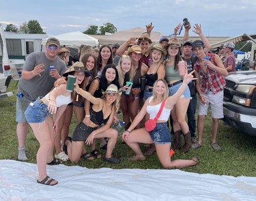 A group from Ripley and Kincardine gathered before the show at Lucknow's Music in the Fields on Aug. 25. Photo by Kelly Kenny/Lucknow Sentinel.