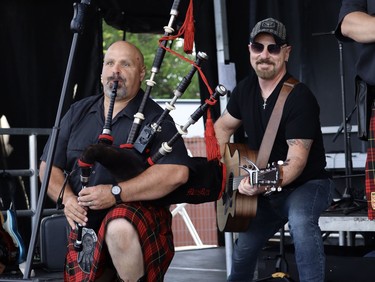 On Aug. 26, The Mudmen had the crowds in full dance mode with their Celtic beats. Photo by Kelly Kenny/Lucknow Sentinel.