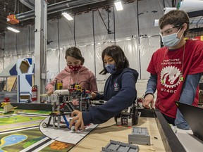 Kids at the Kingston Robotics Lab. PHOTO SUPPLIED.