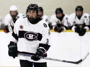 Chatham Maroons' Brenden McKay practises at Thames Campus Arena in Chatham, Ont., on Thursday, Aug. 18, 2022. Mark Malone/Chatham Daily News/Postmedia Network