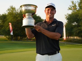 American Parker Coody shot a five-under 67 in Sunday's final round at the Manitoba Open and Southwood Golf and Country Club, winning the tournament by eight strokes after a four-round tally of 27-under par. PGA TOUR Canada / Jay Fawler