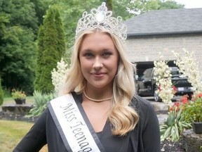 Norfolk County’s Aalanna Rusnak was crowned Miss Teenage Canada on Saturday.