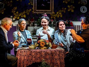 Some members of the cast of Queen Victoria's Tea Garden, a play by Peter Paylor, are from the left: Michael Sheen Cuddy, Lisa Guthro, Natalie Nolan, Jocelyn LoSole, and Barb Grenier. SUBMITTED PHOTO