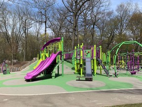 The accessible playground at Mohawk Park in Brantford has won a Landscape Ontario Award of Excellence. The annual competition celebrates excellence in design and craftsmanship in landscape construction, maintenance, lighting and irrigation projects. SUBMITTED
