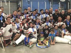 The Six Nations Rivermen are representing Ontario Series Lacrosse at the Canadian Lacrosse Association Presidents Cup senior B championship, which starts this weekend in Edmonton. Twitter @SN_RivermenLax