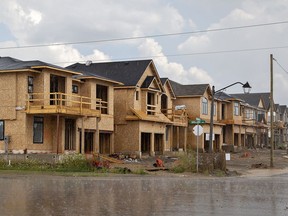 More new homes are under construction on Blackburn Drive and Conklin Road in Brantford on Wednesday August 17, 2022. Brian Thompson/Brantford Expositor/Postmedia Network