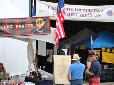 The clans area at Glengarry Highland Games. Photo on Saturday, July 30, 2022, in Maxville, Ont. Todd Hambleton/Cornwall Standard-Freeholder/Postmedia Network