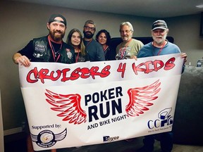 Cruisers 4 Kids organizers and Southern Cruisers Riding Club Chapter 731 members include (from left) KR Read (event chair), Jo An Roberts, Pat Favreau, Sue Favreau, Ian Lunin and Jay Roberts.Handout/Cornwall Standard-Freeholder/Postmedia Network