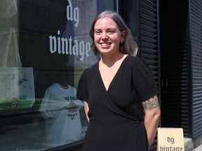 Dayna Gunn, downtown store owner and the young host of Cornwall's Night Market, being held for the first time on Friday. Photo on Wednesday, August 10, 2022, in Cornwall, Ont. Todd Hambleton/Cornwall Standard-Freeholder/Postmedia Network