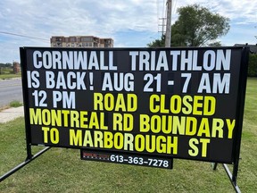 Event sign at what is home base for Sunday's competitions. Photo on Wednesday, August 17, 2022 in Cornwall, Ont. Todd Hambleton/Cornwall Standard-Freeholder/Postmedia Network