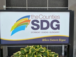 Sign at east side of the Counties SDG facility in downtown Cornwall. Photo on Monday April 13, 2015 in Cornwall, Ont. Todd Hambleton/Cornwall Standard-Freeholder/Postmedia Network