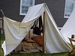A glimpse of a Civil War reenactment tent set up at the Lost Villages Museum on Saturday August 27, 2022 in South Stormont, Ont. Shawna O'Neill/Cornwall Standard-Freeholder/Postmedia Network