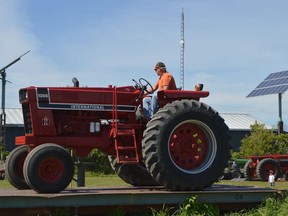 A competitor of the antique tractor pull event on Sunday August 28, 2022 in Chesterville, Ont. Shawna O'Neill/Cornwall Standard-Freeholder/Postmedia Network