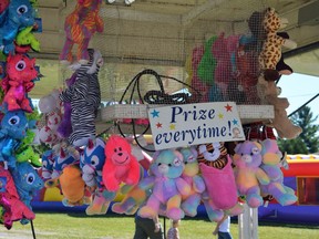 Some of the prizes up for grabs at the fair on Sunday August 28, 2022 in Chesterville, Ont. Shawna O'Neill/Cornwall Standard-Freeholder/Postmedia Network