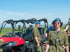 952 Air cadets (in Field Dress) and many surrounding cadets participated in a volenteering opportunity at the Springbank Airshow.952 was on clean-up duty and the other cadets manned the recruiting information booth.