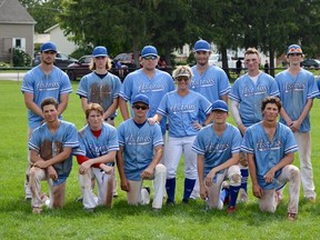Members of the Mitchell 22U junior Astros finished as Ontario Baseball Association (OBA) 'B' finalists after a four-team tournament in Wyoming Aug. 5-7. SUBMITTED