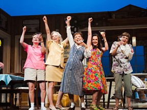 From left, Marcia Tratt, Barbara Fulton, Karen Wood, Cara Hunter and Mary Pitt in The Sweet Delilah Swim Club, which plays at the Huron Country Playhouse's South Huron Stage in Grand Bend from Aug. 18 to Sept. 4.