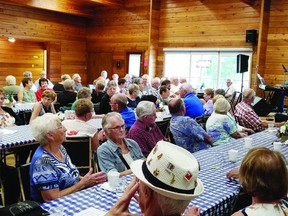 Seniors take in a talent show at the Telford House as part of the 47th anniversary celebration of the Leduc and District Senior Centre, Aug. 25. (Supplied)