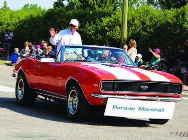 Dr. John Tenove, a local physician who retired earlier this year, was the parade marshall during the Round-Up Days parade on Monday, Aug. 1. The theme of the Nanton Boosters parade this year was "Salute to our health-care workers."