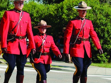 Nanton RCMP members took part in the Monday, Aug. 1 Round-Up Days parade.