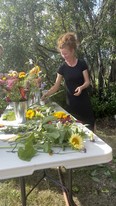 Chelsea Anderson helps her guests build their own bouquets after they pick whatever it is they want.