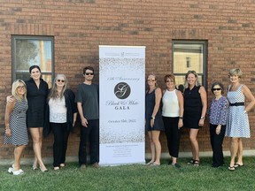 The members of the Pembroke Regional Hospital Foundation's Black and White Gala committee are looking forward to this year's in-person event coming up on Oct. 15. In the photo from left, Christy Natsis, Briana Donnelly, Marion Ullrich, Jake Neville, Donna Saal, Marianne Minns, Patti Bromley, May Seto, and Lisa Edmonds.