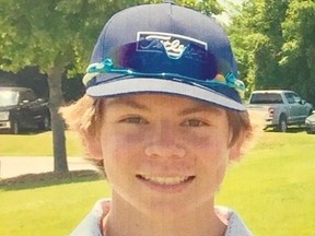 Lucas Rogers of Kettle Point, Ont., won the boys’ 14-15 year-old division at the Southwestern Ontario Optimist district golf tournament at Erie Shores Golf & Country Club in Leamington, Ont., on Wednesday, Aug. 24, 2022. (Contributed Photo)