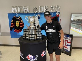 Phil Daoust returned to the French River are last week with the Memorial Cup. Mike Commito