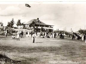 The town boasted about the new Timmins Golf Course and the "elegant" club house during the annual general meeting of the American Mining and Metallurgical Engineers, held in Timmins in 1923.  

Supplied/Timmins Museum