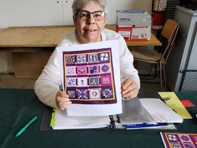 One of the vendors at the Fresh from the Market was Joan Parsons who was selling tickets for this quilt which will be drawn at the upcoming Fall Fair. She was also selling memberships for exhibitors to the fair.