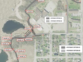 A rendition of the trails that are currently been prepared in the north part of the community.