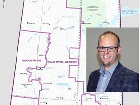 Under the proposed federal riding redistribution, Whitecourt's MP Arnold Viersen may have to represent a larger region, stretching up to the Northwest Territories and B.C.