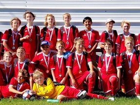 The Whitecourt Warriors’ U13 boys team won silver in BU13T4R provincials in Camrose in July.